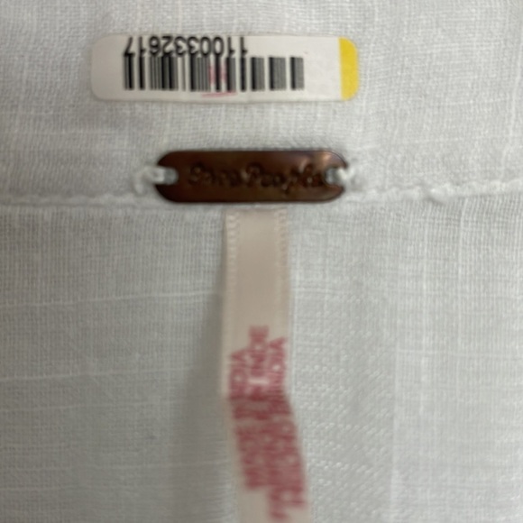 Free People Women’s Lightweight Front Button Tunic White M - Picture 3 of 8